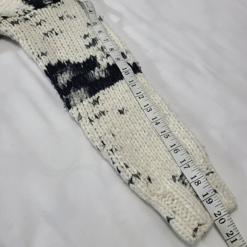LIne Black and‎ Cream Button Up Sweater Size XS